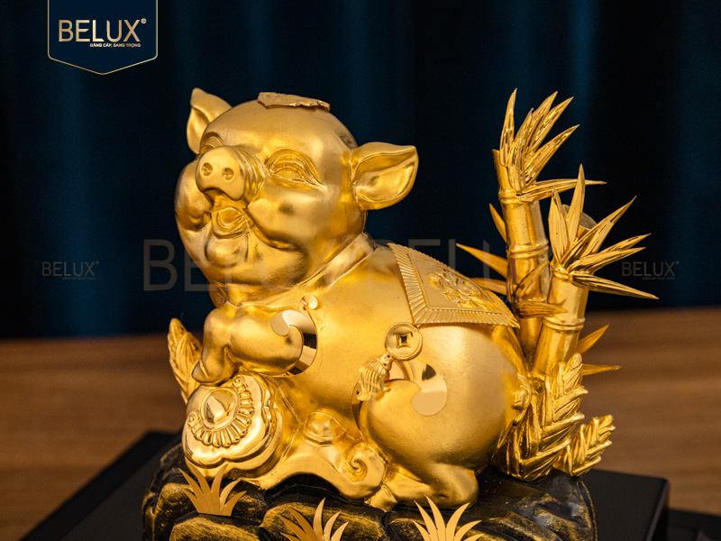 Tượng Heo Dát Vàng 24K